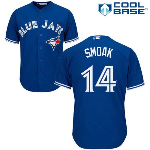 Toronto Blue Jays #14 Justin Smoak Blue New Cool Base Stitched Jersey Men's