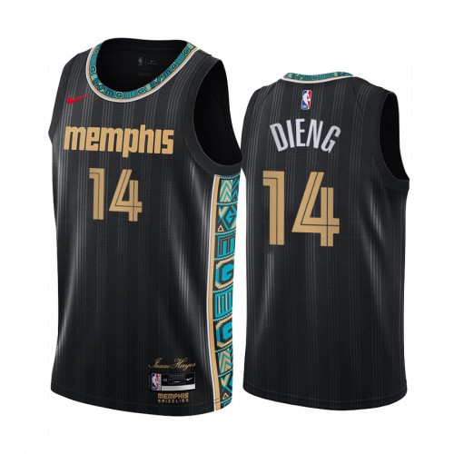 Memphis Grizzlies #14 Gorgui Dieng Black Youth Swingman 2020-21 City Edition Jersey Youth