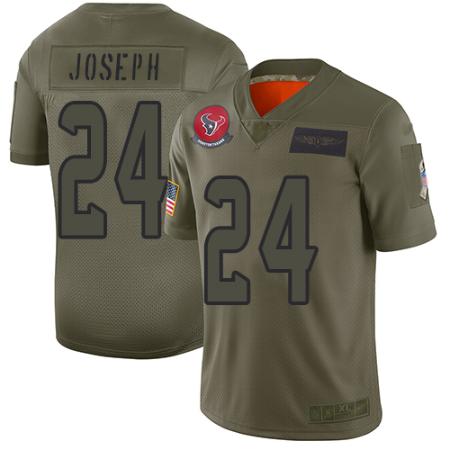 Houston Texans #24 Johnathan Joseph Camo Men's Stitched Limited 2019 Salute To Service Jersey Men's