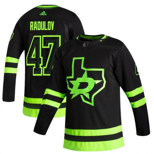 Dallas Dallas Stars #47 Alexander Radulov Black Men's Adidas 2020-21 Reverse Retro Alternate Jersey Men's