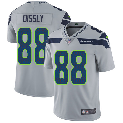 Seattle Seahawks #88 Will Dissly Grey Alternate Men's Stitched Vapor Untouchable Limited Jersey Men's