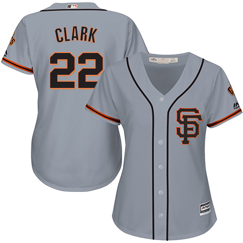 San Francisco Giants #22 Will Clark Grey Road 2 Women's Stitched Jersey Womens