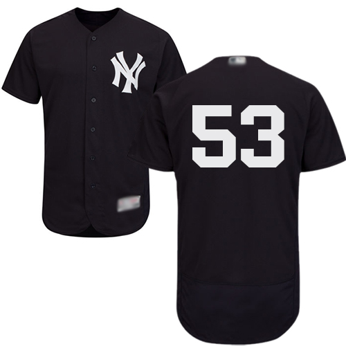 New York Yankees #53 Zach Britton Navy Blue Flexbase Authentic Collection Stitched Jersey Men's