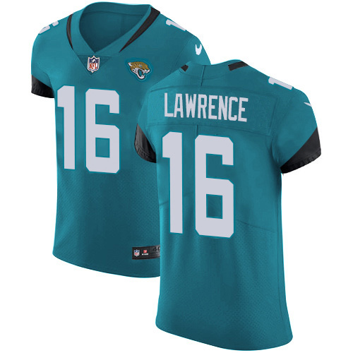 Jaguars #16 Trevor Lawrence Teal Green Alternate Men's Stitched New Elite Jersey