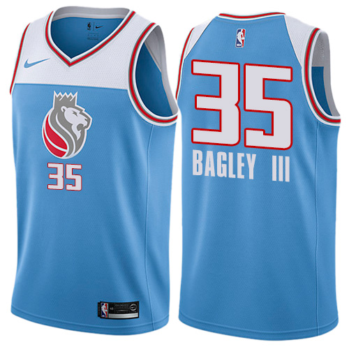 Sacramento Kings #35 Marvin Bagley III Blue Youth Swingman City Edition Jersey Youth