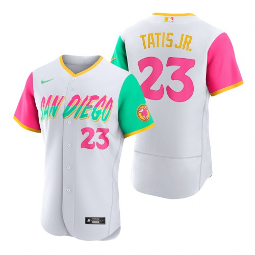 San Diego San Diego Padres #23 Fernando Tatis Jr. 2022 City Connect Men's Authentic Jersey - White Men's