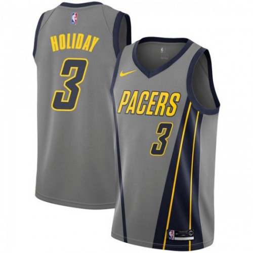 Indiana Pacers #3 Aaron Holiday Gray Womens Swingman City Edition 2018/19 Jersey Womens