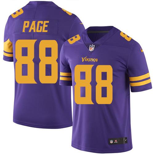 Minnesota Vikings #88 Alan Page Purple Men's Stitched Limited Rush Jersey Men's