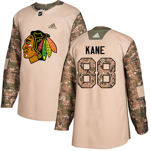 Adidas Chicago Blackhawks #88 Patrick Kane Camo Authentic 2017 Veterans Day Stitched Youth Jersey Youth