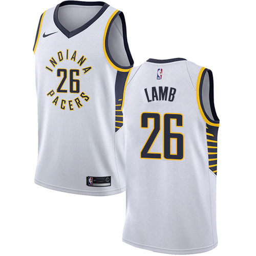 Indiana Pacers #26 Jeremy Lamb White Swingman Association Edition Jersey Mens