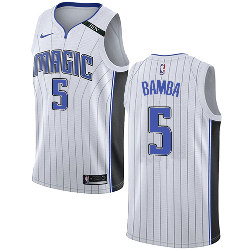 Orlando Magic #5 Mohamed Bamba White Youth Swingman Association Edition Jersey Youth
