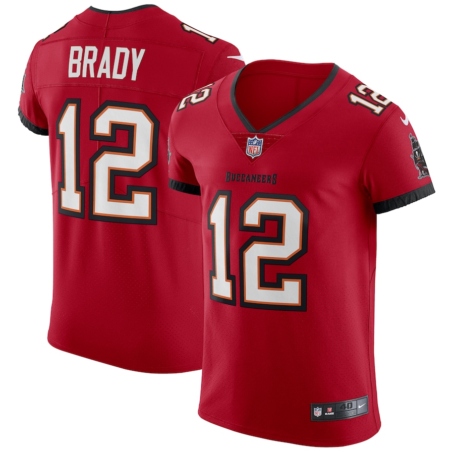 Tampa Bay Buccaneers #12 Tom Brady Men's Red Vapor Elite Jersey