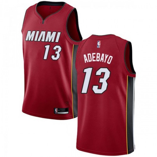 Miami Heat #13 Bam Adebayo Red Youth Swingman Statement Edition Jersey Youth