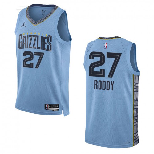 Memphis Memphis Grizzlies #27 David Roddy Blue Mens 2022-23 Statement Edition Jersey Mens