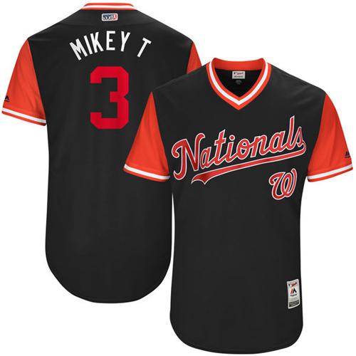 Washington Nationals #3 Michael Taylor Navy 
