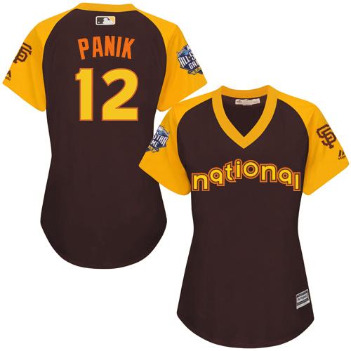 San Francisco Giants #12 Joe Panik Brown 2016 All-Star National League Women's Stitched Jersey Womens