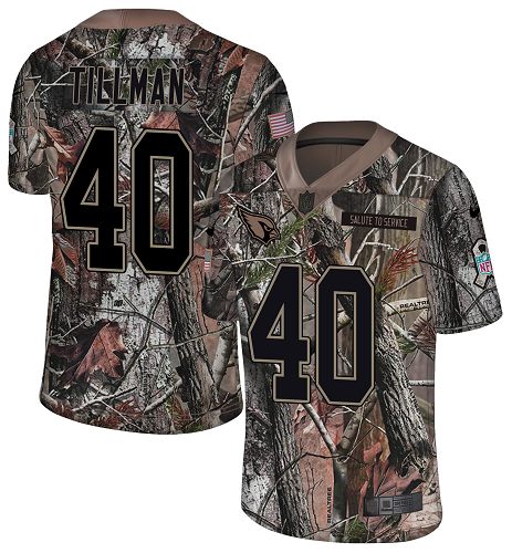 Cardinals #40 Pat Tillman Camo Men's Stitched Limited Rush Realtree Jersey