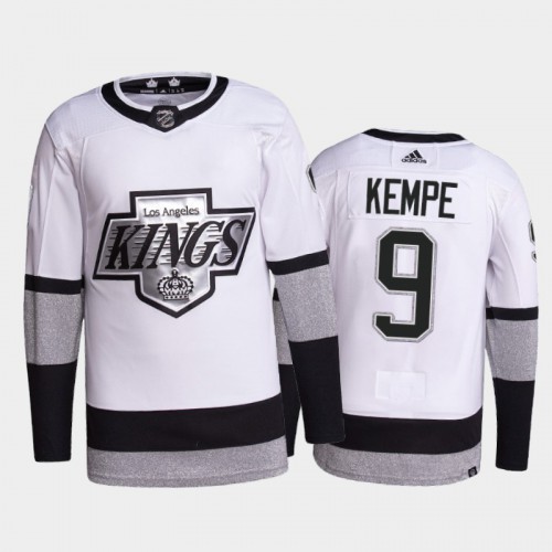 Adidas Los Angeles Kings #9 Adrian Kempe Men's 2021-22 Alternate Authentic Jersey - White Men's