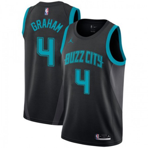Charlotte Hornets #4 Devonte Graham Black Youth Jordan Swingman City Edition 2018/19 Jersey Youth