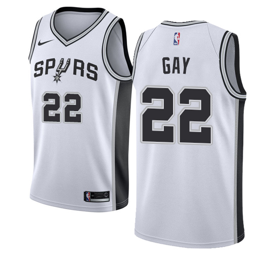 San Antonio Spurs #22 Rudy Gay White Youth Swingman Association Edition Jersey Youth