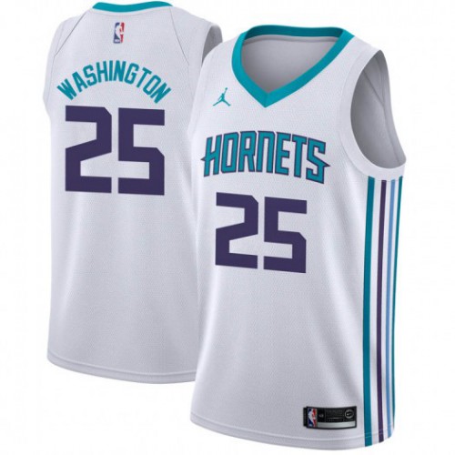 Charlotte Hornets #25 P.J. Washington White Youth Jordan Swingman Association Edition Jersey Youth