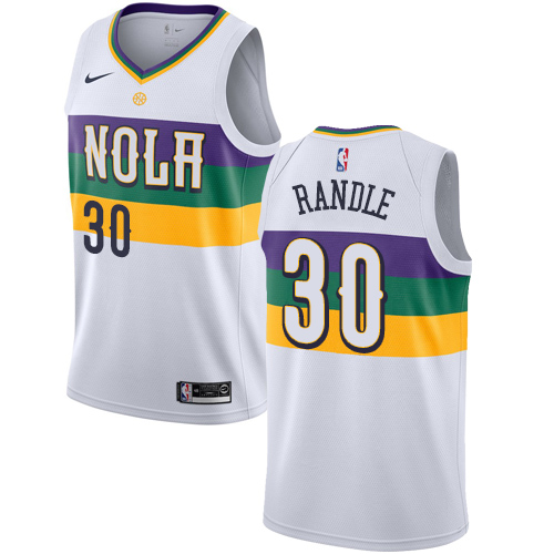 New Orleans Pelicans #30 Julius Randle White Swingman City Edition 2018/19 Jersey Mens