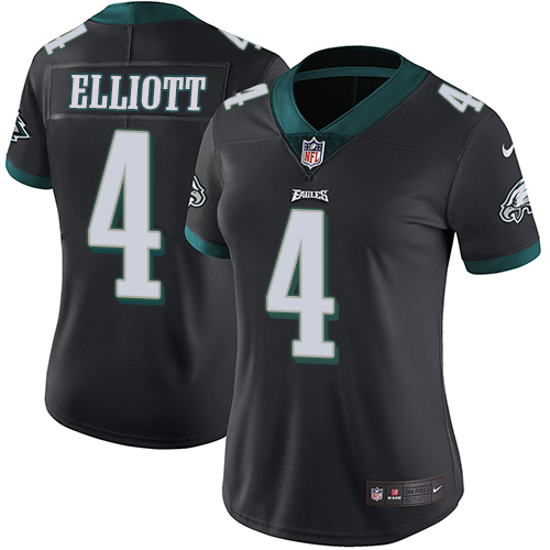 Philadelphia Eagles #4 Jake Elliott Black Alternate Women's Stitched Vapor Untouchable Limited Jersey Womens