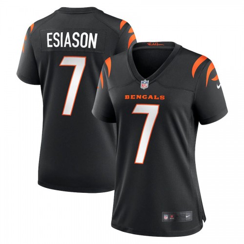 Cincinnati Cincinnati Bengals #7 Boomer Esiason Black Women's Game Jersey Womens