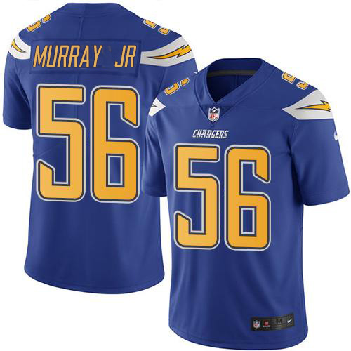 Los Angeles Chargers #56 Kenneth Murray Jr Electric Blue Youth Stitched Limited Rush Jersey Youth