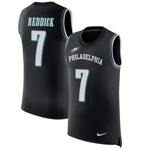 Eagles #7 Haason Reddick Black Alternate Men's Stitched Limited Rush Tank Top Jersey