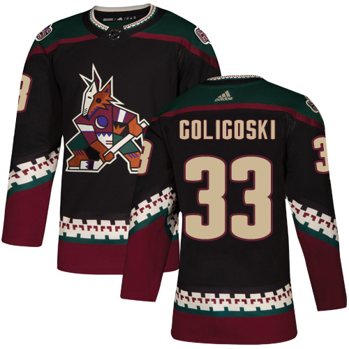 Adidas Arizona Coyotes #33 Alex Goligoski Black Alternate Authentic Stitched Jersey Men's