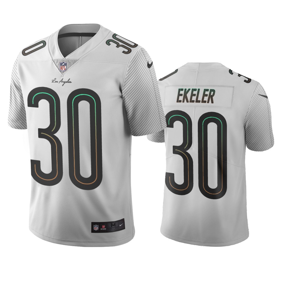 Los Angeles Chargers #30 Austin Ekeler White Vapor Limited City Edition Jersey
