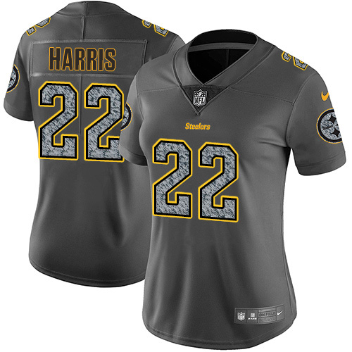 Steelers #22 Najee Harris Gray Static Women's Stitched Vapor Untouchable Limited Jersey