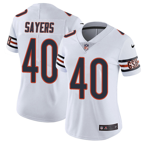 Chicago Bears #40 Gale Sayers White Women's Stitched Vapor Untouchable Limited Jersey Womens