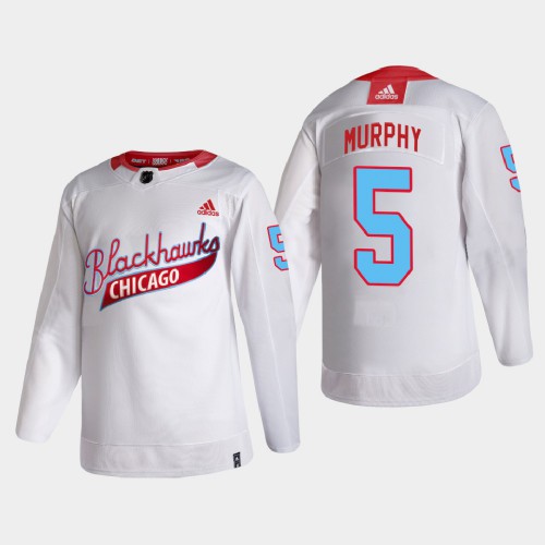 Chicago Chicago Blackhawks #5 Connor Murphy Men's White One Community Night Jersey Men's