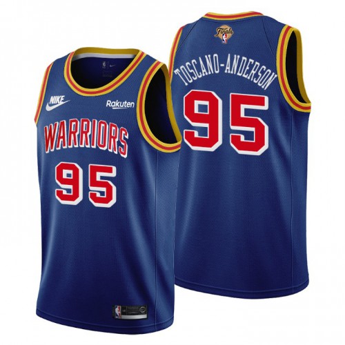 Golden State Golden State Warriors #95 Juan Toscano-Anderson Youth Releases Classic Edition 2022 Finals 75th Anniversary Jersey Blue Youth