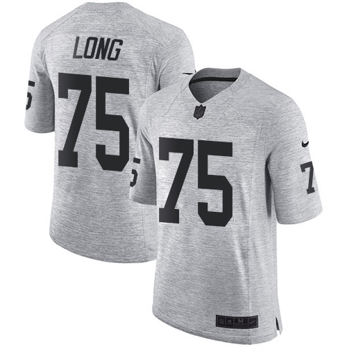 Las Vegas Raiders #75 Howie Long Gray Men's Stitched Limited Gridiron Gray II Jersey Men's
