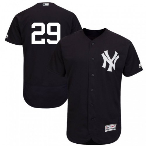 New York Yankees #29 Gio Urshela Navy Blue Flexbase Authentic Collection Stitched Jersey Men's