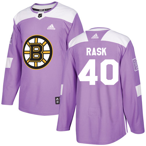 Adidas Boston Bruins #40 Tuukka Rask Purple Authentic Fights Cancer Youth Stitched Jersey Youth