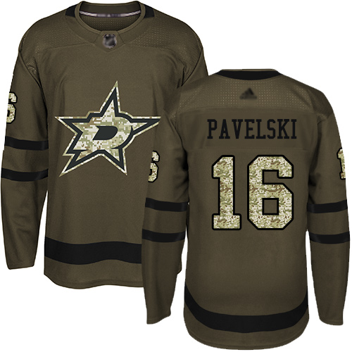 Adidas Dallas Stars #16 Joe Pavelski Green Salute to Service Stitched Jersey Men's