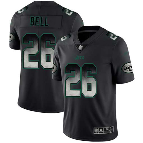 New York Jets #26 Le'Veon Bell Black Men's Stitched Vapor Untouchable Limited Smoke Fashion Jersey Men's
