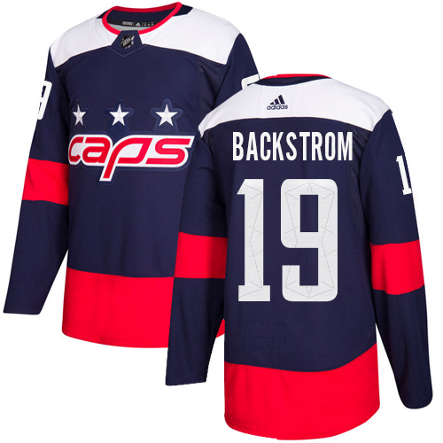 Adidas Washington Capitals #19 Nicklas Backstrom Navy Authentic 2018 Stadium Series Stitched Youth Jersey Youth
