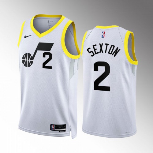 Utah Utah Jazz #2 Stanley Johnson Mens Black 2022-23 Association Edition Jersey Mens