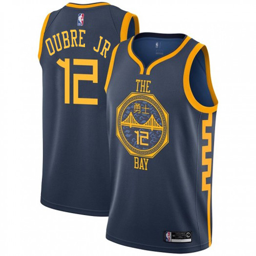 Golden State Warriors #12 Kelly Oubre Jr Navy Swingman City Edition 2018/19 Jersey Mens