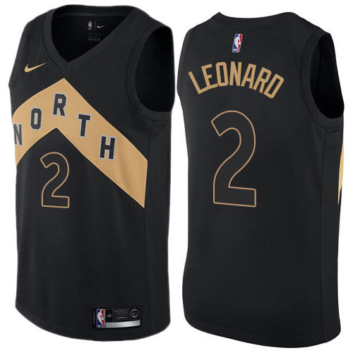 Toronto Raptors #2 Kawhi Leonard Black Youth Swingman City Edition Jersey Youth