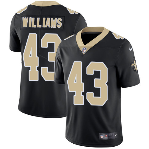 New Orleans Saints #43 Marcus Williams Black Team Color Men's Stitched Vapor Untouchable Limited Jersey Men's