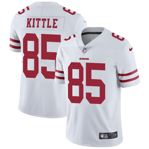 49ers #85 George Kittle White Men's Stitched Vapor Untouchable Limited Jersey