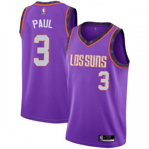 Phoenix Suns #3 Chris Paul Purple Swingman City Edition 2018/19 Jersey Mens