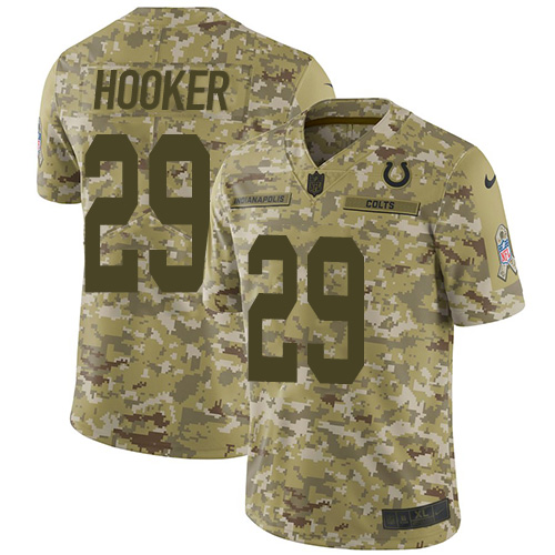 Indianapolis Colts #29 Malik Hooker Camo Men's Stitched Limited 2018 Salute To Service Jersey Men's