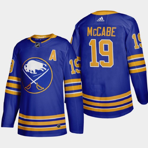 Buffalo Buffalo Sabres #19 Jake Mccabe Men's Adidas 2020-21 Home Authentic Player Stitched Jersey Royal Blue Men's